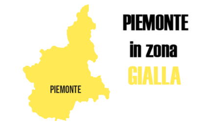 Il Piemonte in zona gialla dal 3 gennaio 2022
