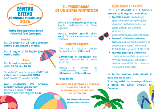 Centri estivi  2026