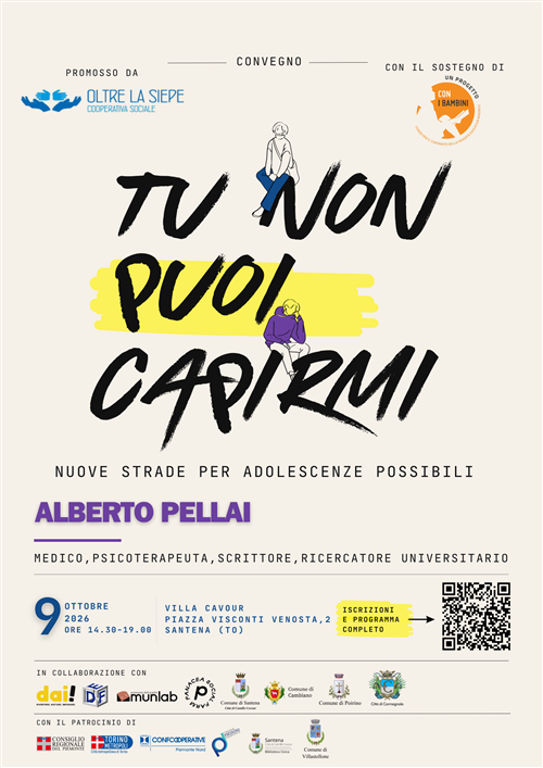 Convegno â€œTU NON PUOI CAPIRMI â€“ Nuove strade per adolescenze possibili