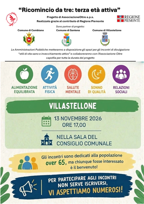 Ricomincio da tre: terza età attiva